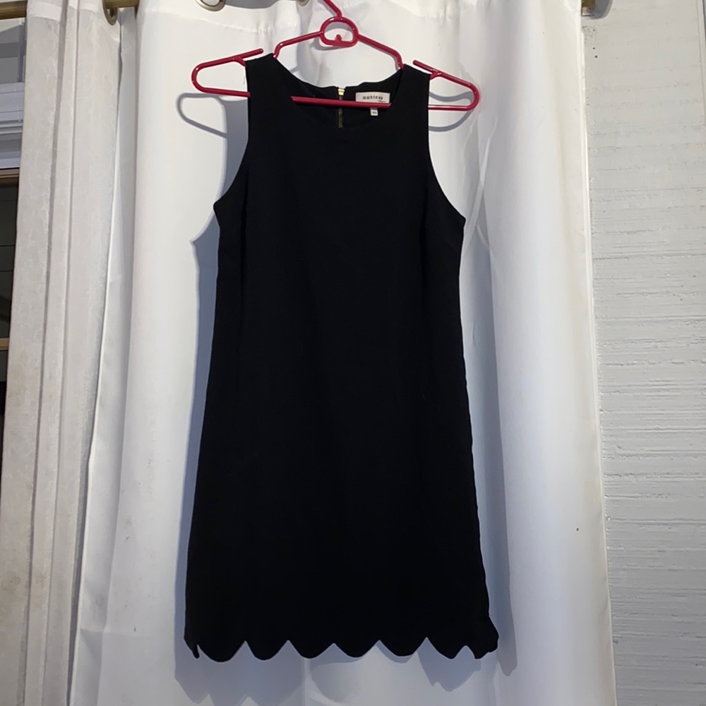 Black mini shift dress
